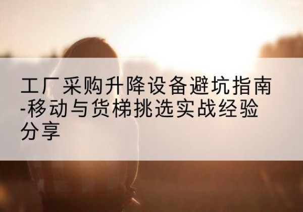 蓬安移动式升降机怎么选-工厂采购升降设备避坑指南-移动与货梯挑选实战经验分享