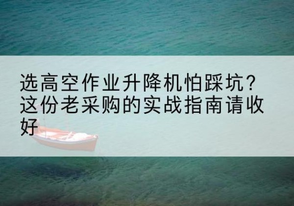 蓬安高空作业升降机厂家推荐-选高空作业升降机怕踩坑？这份老采购的实战指南请收好