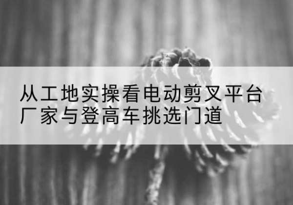 蓬安电动剪叉升降平台厂家-从工地实操看电动剪叉平台厂家与登高车挑选门道